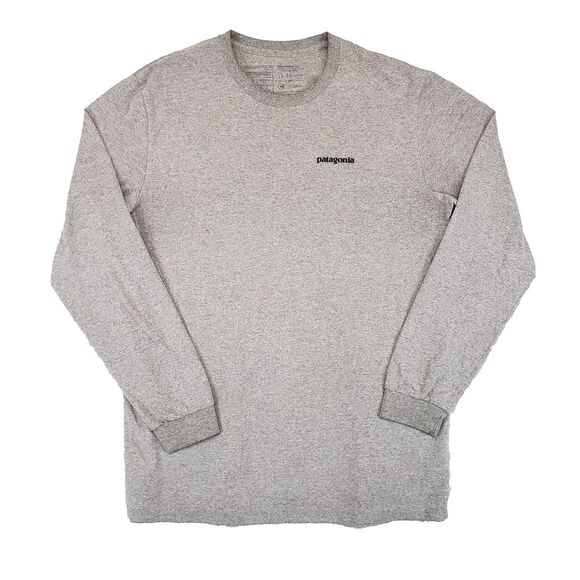 Patagonia Responsibilitee Graphic T-Shirt Mens Medium Gray Back Logo Gorpcore - Picture 2 of 6